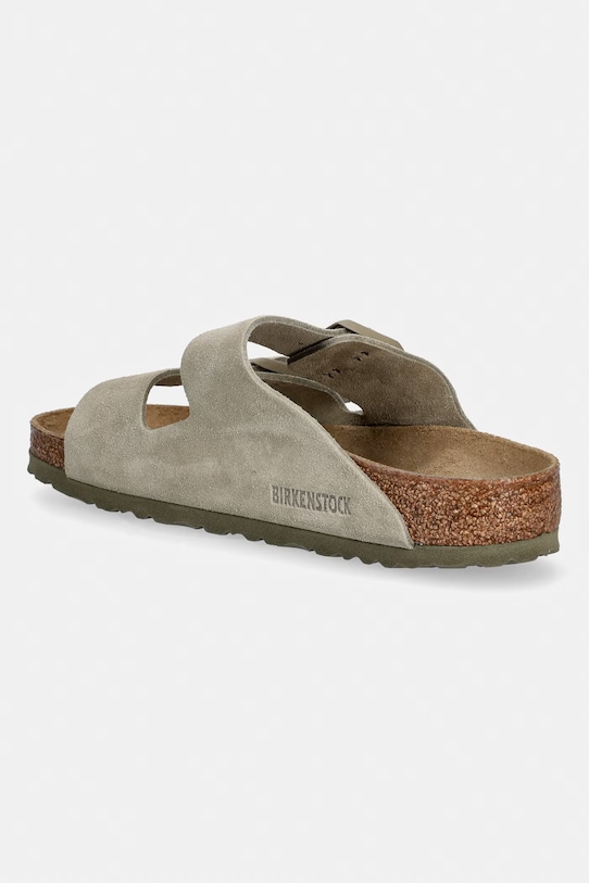 Obuwie Birkenstock klapki zamszowe Arizona 1031998 zielony