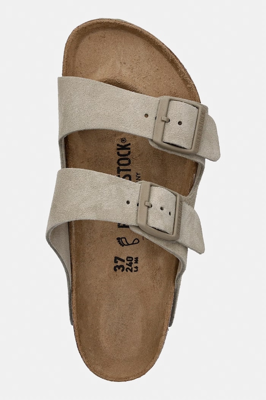 Birkenstock klapki zamszowe Arizona zielony 1031998