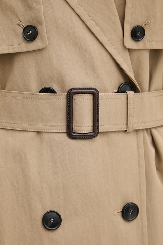 Weekend Max Mara trencz damski z bawełną GIUNCHI 2615021011600 beżowy