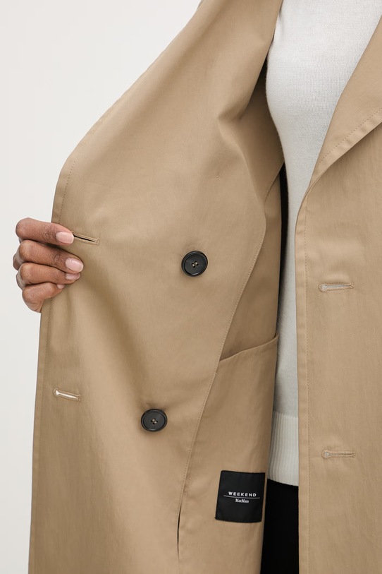 Weekend Max Mara trencz damski z bawełną GIUNCHI 2615021011600