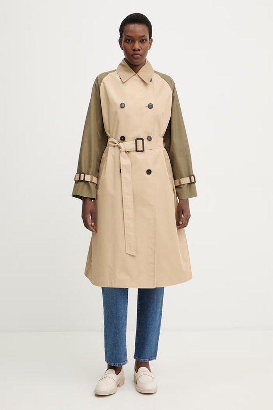 Trenčkot Weekend Max Mara CANASTA dvojradové béžová 2615021021600