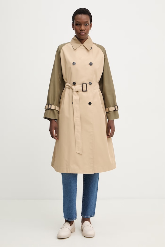 Trenčkot Weekend Max Mara CANASTA dvojradové béžová 2615021021600