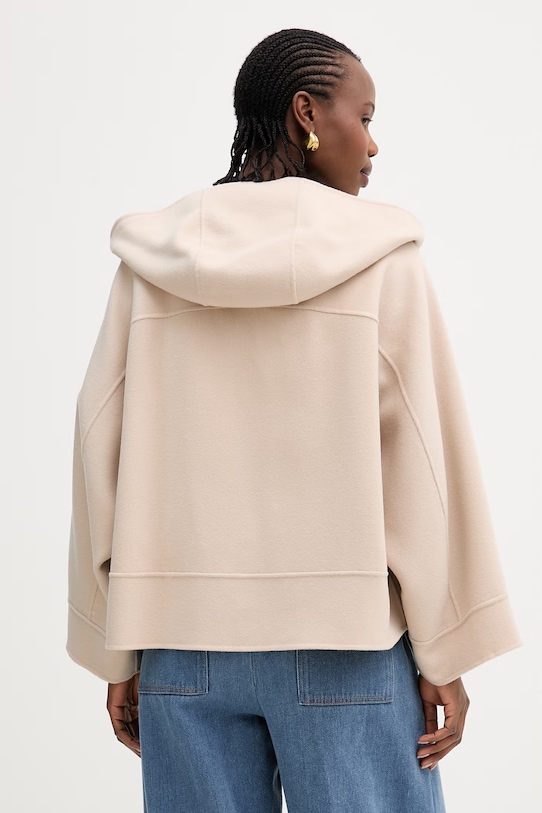 Odzież Weekend Max Mara płaszcz z dodatkiem wełny OLIATO 2615081021600 beżowy