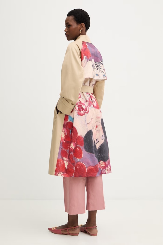 Weekend Max Mara płaszcz bawełniany SNINFA nieocieplane beżowy 2615021016600