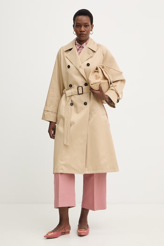 Bavlnený kabát Weekend Max Mara SNINFA 2615021016600 béžová SS26