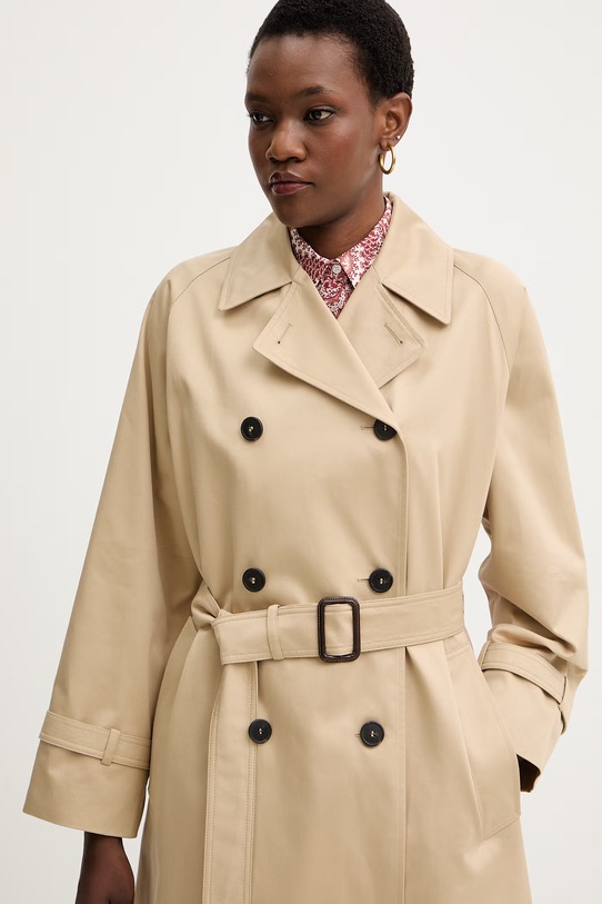 Bavlnený kabát Weekend Max Mara SNINFA 2615021016600 béžová