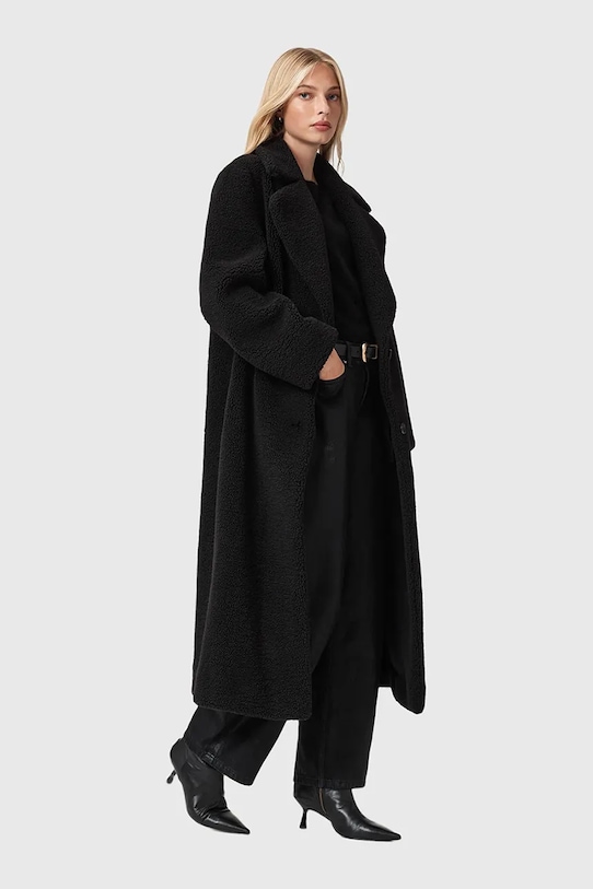 AllSaints płaszcz czarny W062OB