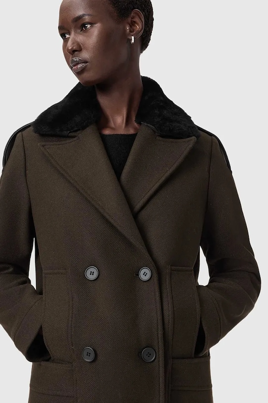 Abbigliamento AllSaints cappotto con lana W060OD verde