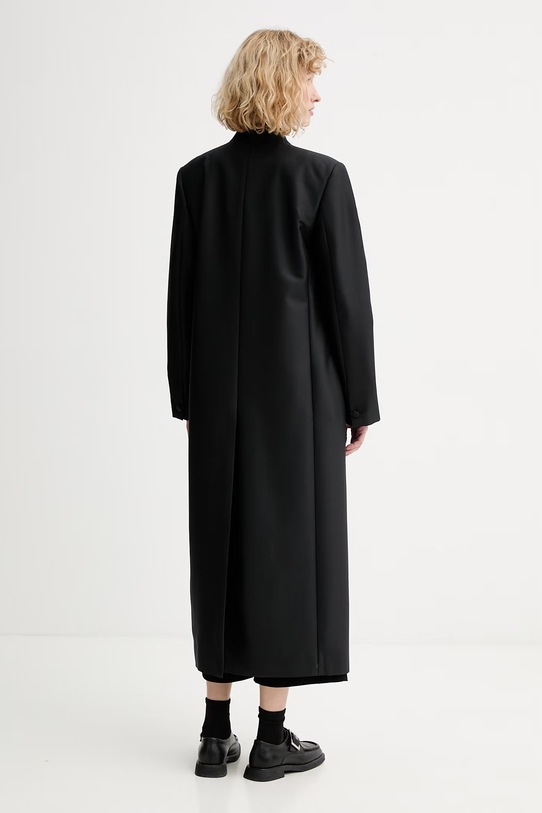 Odzież Kenzo płaszcz z dodatkiem wełny FG52MA2459FA czarny