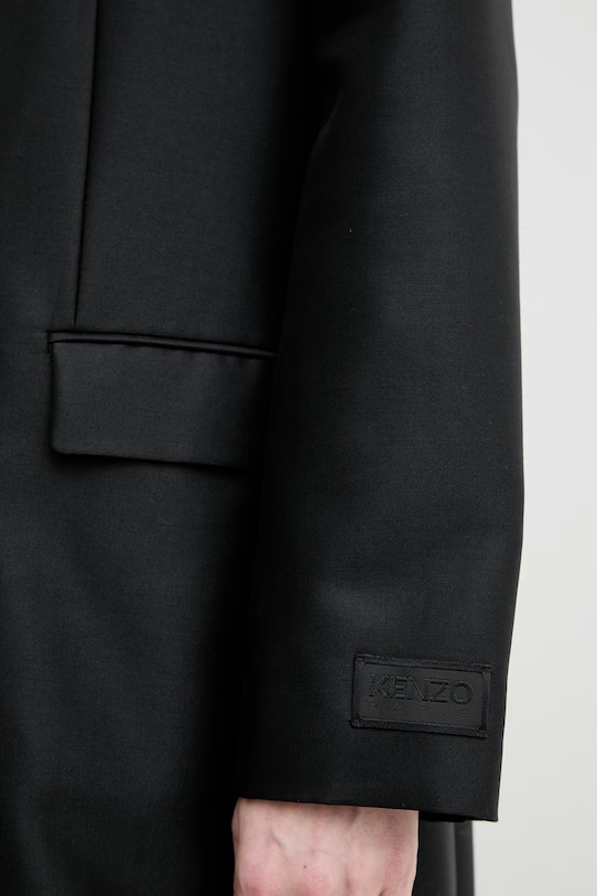 Kenzo haină cu lână FG52MA2459FA negru