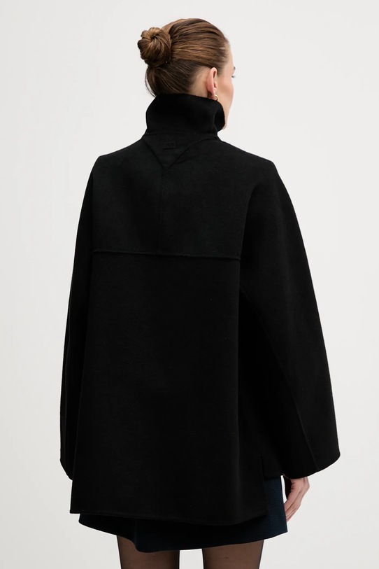 Odzież Tommy Hilfiger płaszcz z dodatkiem wełny WW0WW47758 czarny