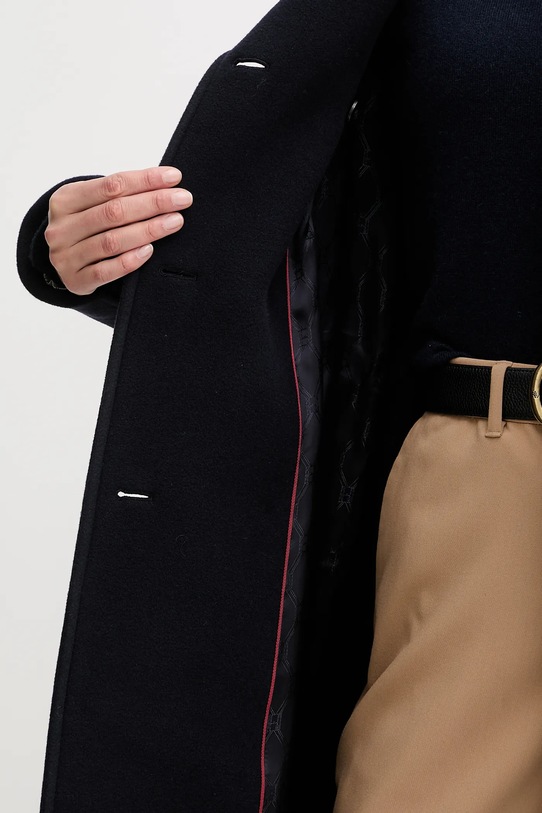 Tommy Hilfiger płaszcz z dodatkiem wełny WW0WW48415