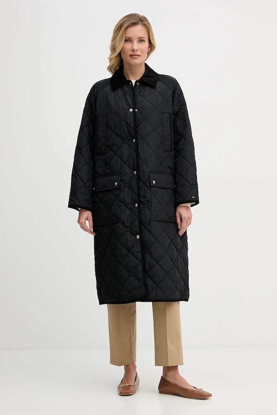 Bunda Tommy Hilfiger jemné zateplenie čierna WW0WW47747