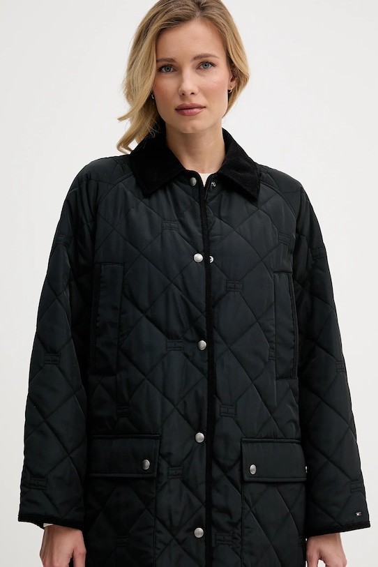 Bunda Tommy Hilfiger čierna WW0WW47747