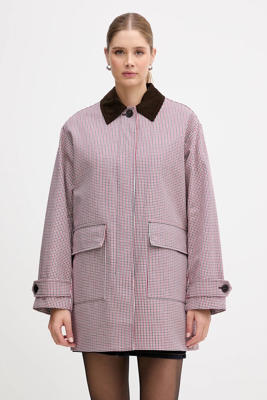 Tommy Hilfiger kurtka bawełniana bez kaptura czerwony WW0WW47766