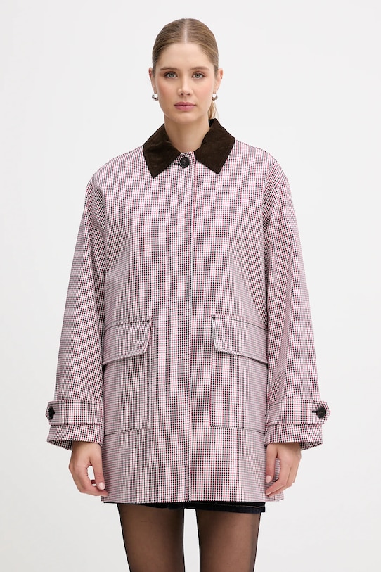 Tommy Hilfiger kurtka bawełniana bez kaptura czerwony WW0WW47766