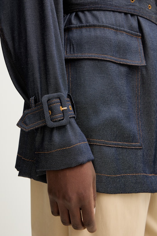 Παλτό Guess REGINE W6RL50.WL842 μπλε