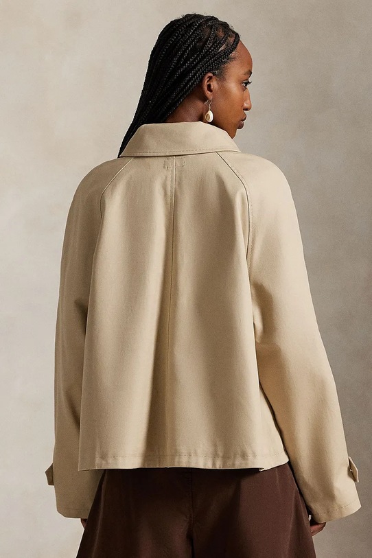 Polo Ralph Lauren płaszcz bawełniany 211A93141 beżowy SS26