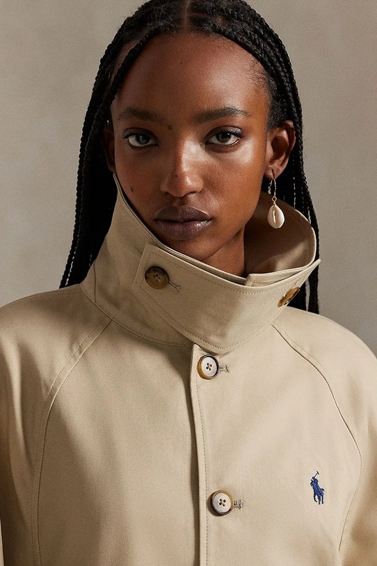 Polo Ralph Lauren płaszcz bawełniany beżowy 211A93141