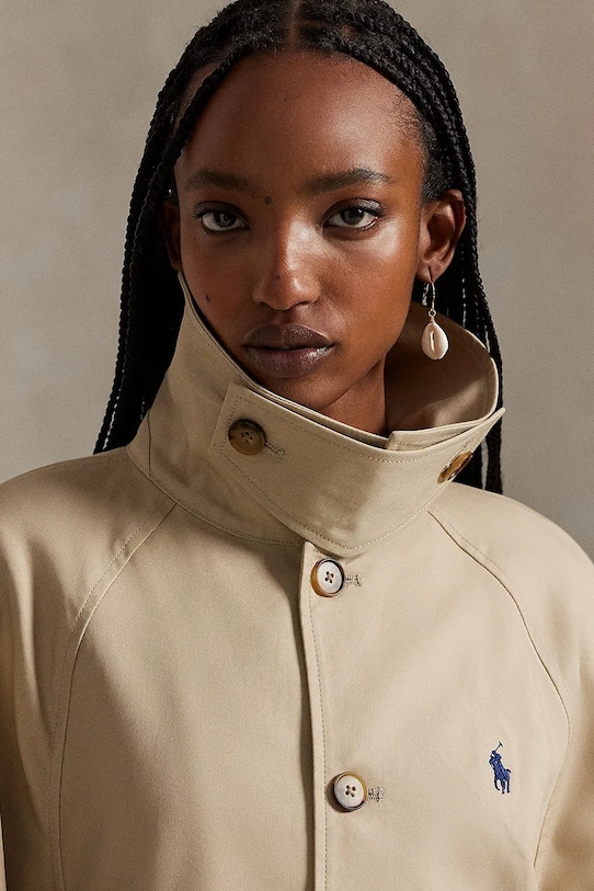 Polo Ralph Lauren płaszcz bawełniany beżowy 211A93141