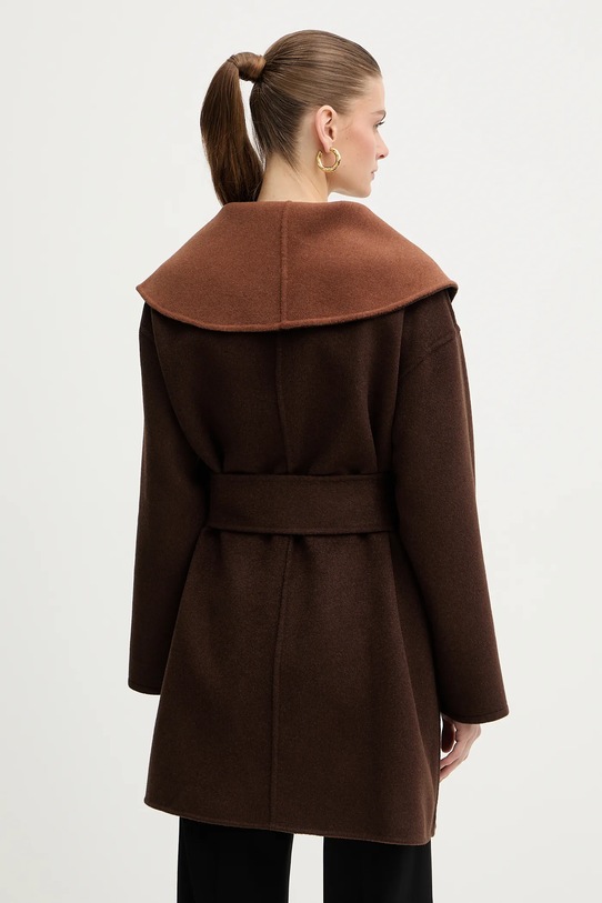 Karl Lagerfeld płaszcz dwustronny z dodatkiem wełny B1W15038 brązowy