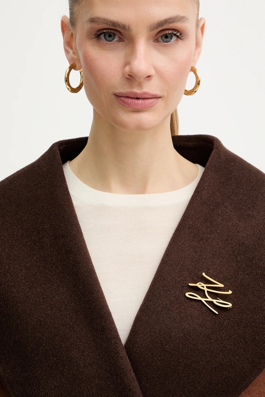 Karl Lagerfeld płaszcz dwustronny z dodatkiem wełny B1W15038