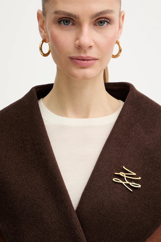 Karl Lagerfeld płaszcz dwustronny z dodatkiem wełny B1W15038