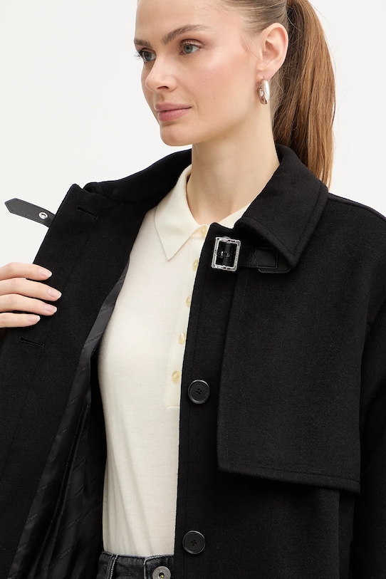 Karl Lagerfeld płaszcz z dodatkiem wełny B1W15004