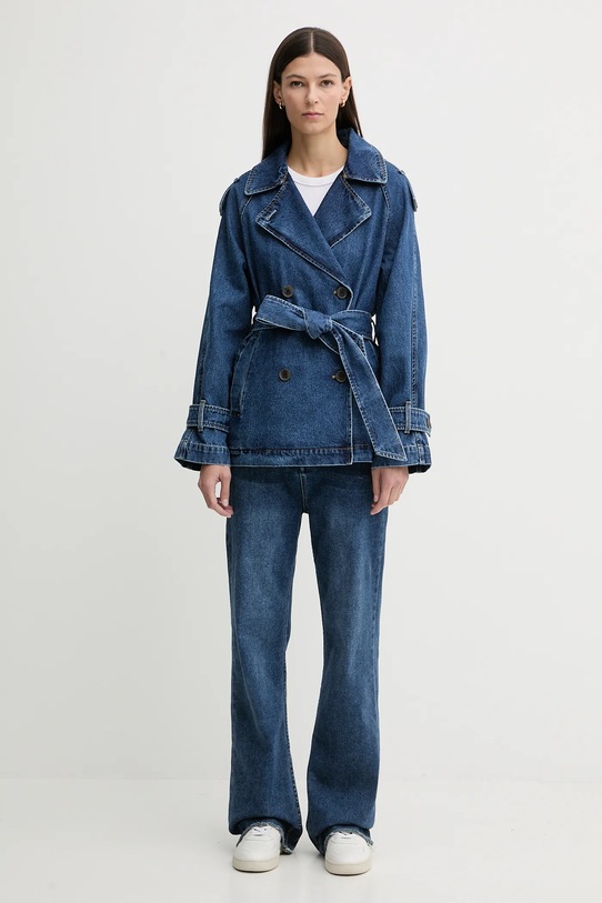 Dkny płaszcz jeansowy DL5MPV83 niebieski SS26