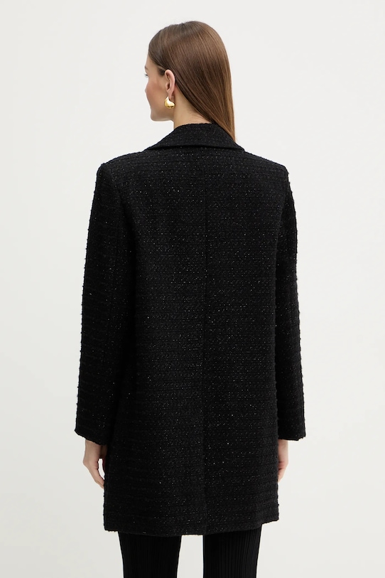 Odzież Armani Exchange płaszcz z dodatkiem wełny XW001810.AF18997 czarny