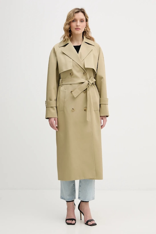 Patrizia Pepe płaszcz bawełniany nieocieplane zielony 8O0234.A689