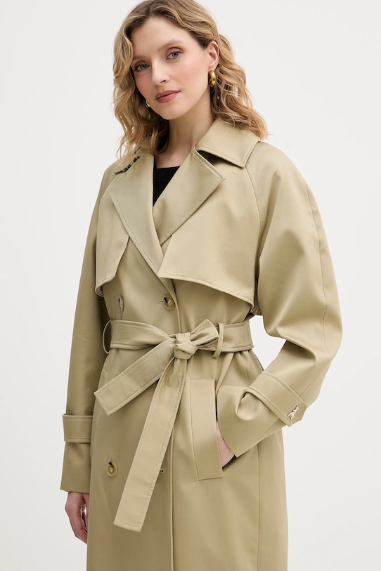 Patrizia Pepe płaszcz bawełniany zielony 8O0234.A689
