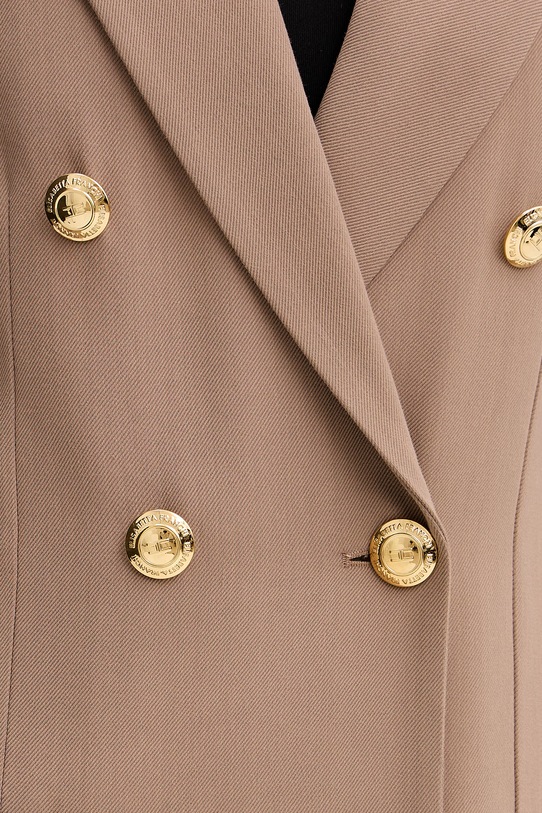 Elisabetta Franchi płaszcz damski z wiskozy CP00361E2 brązowy