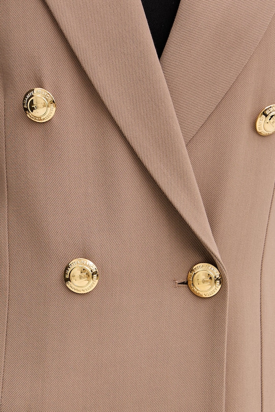 Elisabetta Franchi płaszcz damski z wiskozy CP00361E2 brązowy