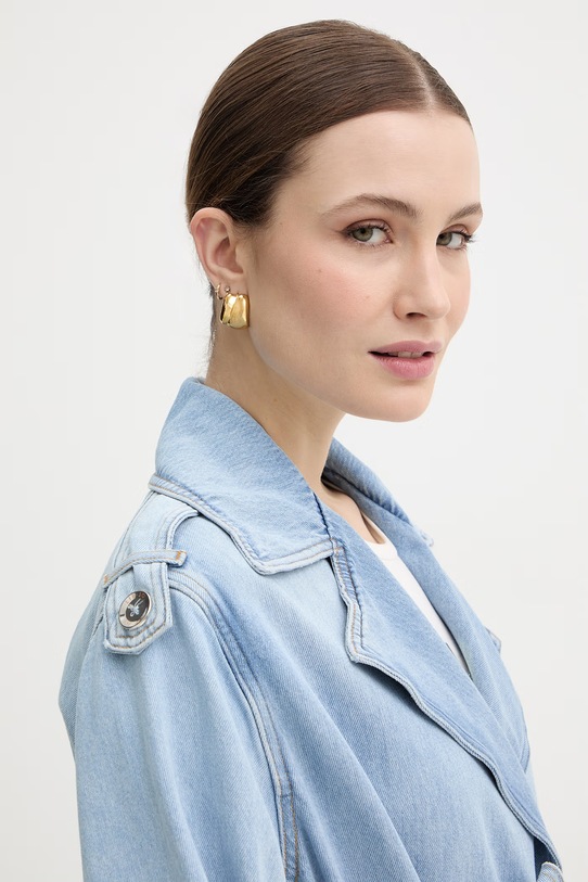 Liu Jo płaszcz jeansowy niebieski UA6174.D0319