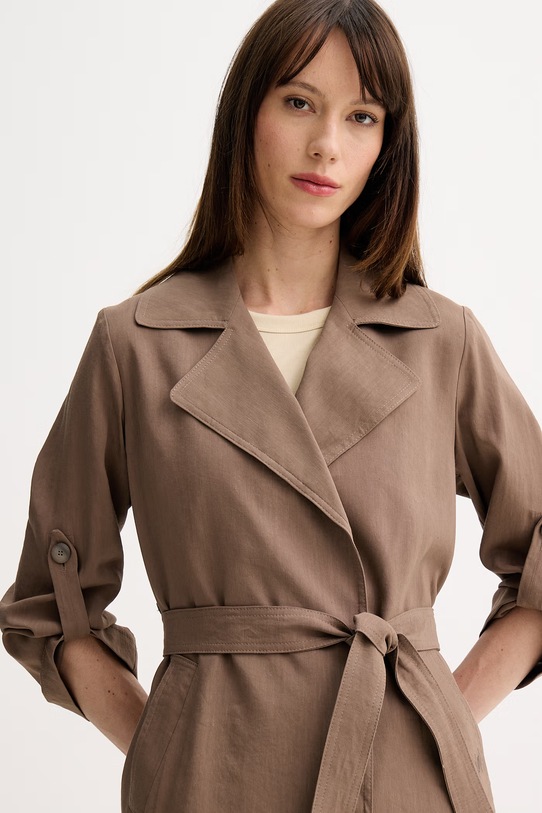 Marella marynarka damska z lnem MLMLAMPADA brązowy 2613121025200