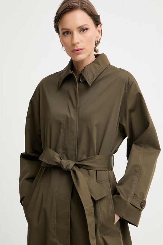 Odzież iBlues trencz damski bawełniany z elastanem LUME 2617121041200 zielony