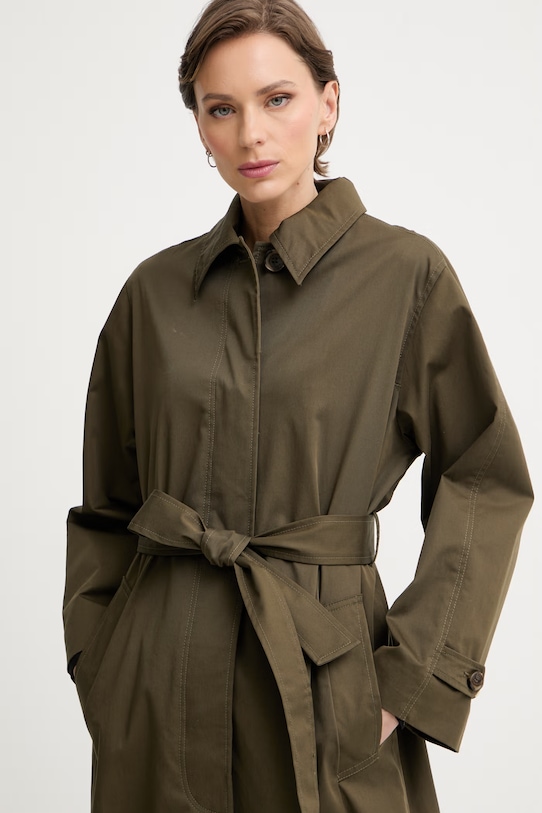 Oblačila iBlues trenčkot ženski bombaž z elastanom LUME 2617121041200 zelena