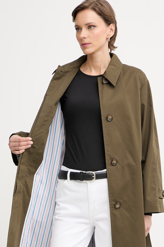 iBlues trenčkot ženski bombaž z elastanom LUME 2617121041200 zelena