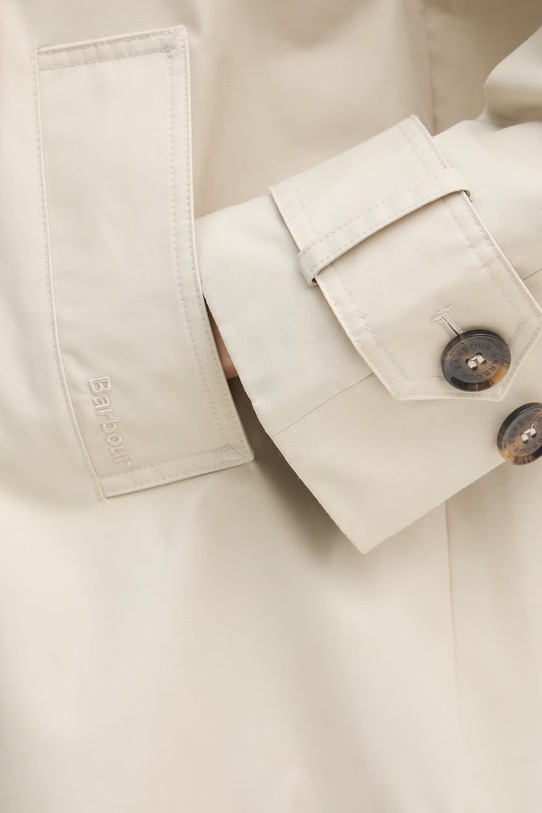 Barbour krótki trencz damski bawełniany Maisy LSP0235 beżowy