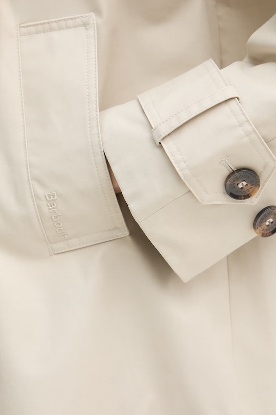 Barbour krótki trencz damski bawełniany Maisy LSP0235 beżowy