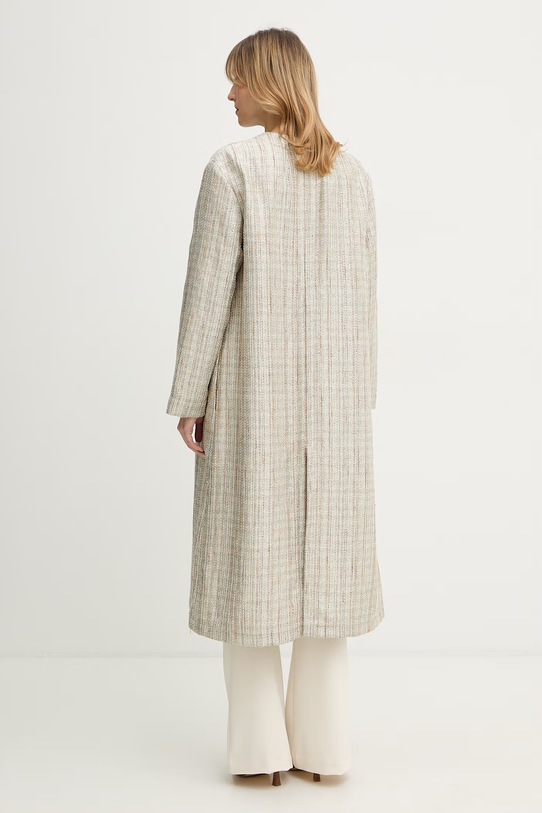 Odzież Forte Forte płaszcz 14510.my.coat srebrny