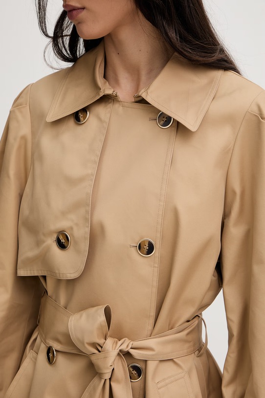 Twinset Καμπαρντίνα γυναικεία βαμβακερή 261TP2230 καφέ