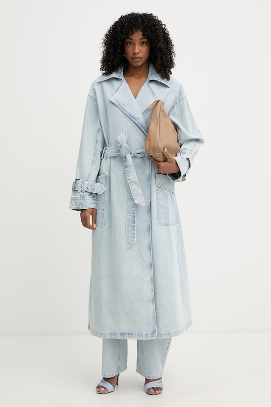 Gestuz trencz damski jeansowy 10911010 niebieski SS26