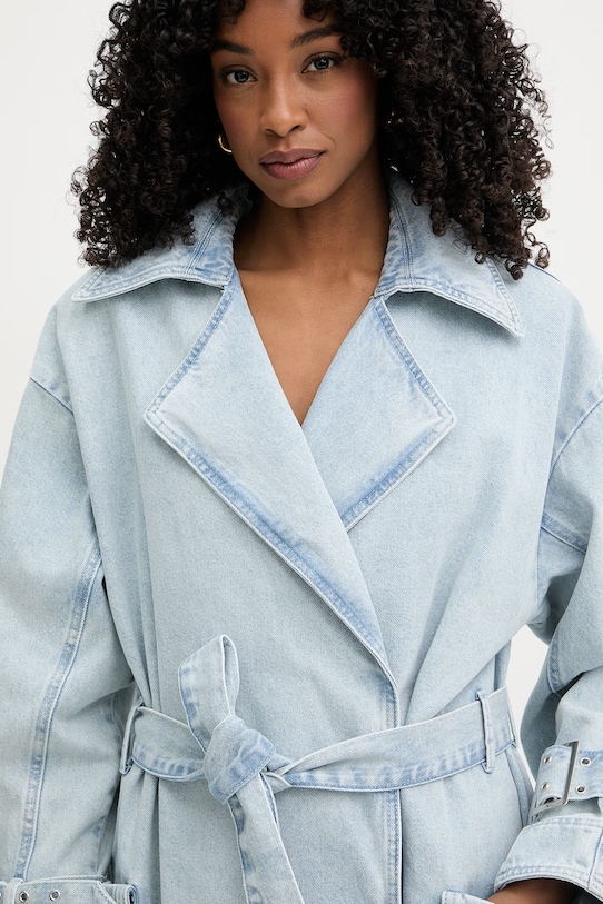 Gestuz trencz damski jeansowy niebieski 10911010