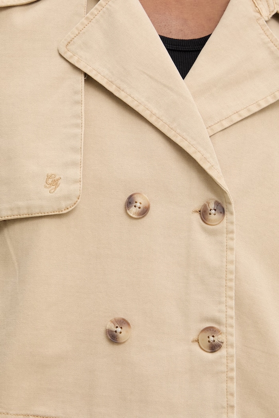 Guess Jeans krátký trenčkot dámský bavlněný W6GLZ3.WQ951 béžová