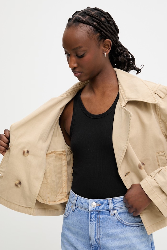 Guess Jeans krátký trenčkot dámský bavlněný W6GLZ3.WQ951