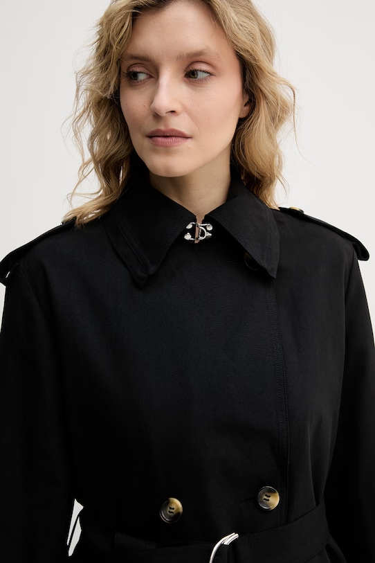 Sisley trencz damski 2RRMLN06U czarny