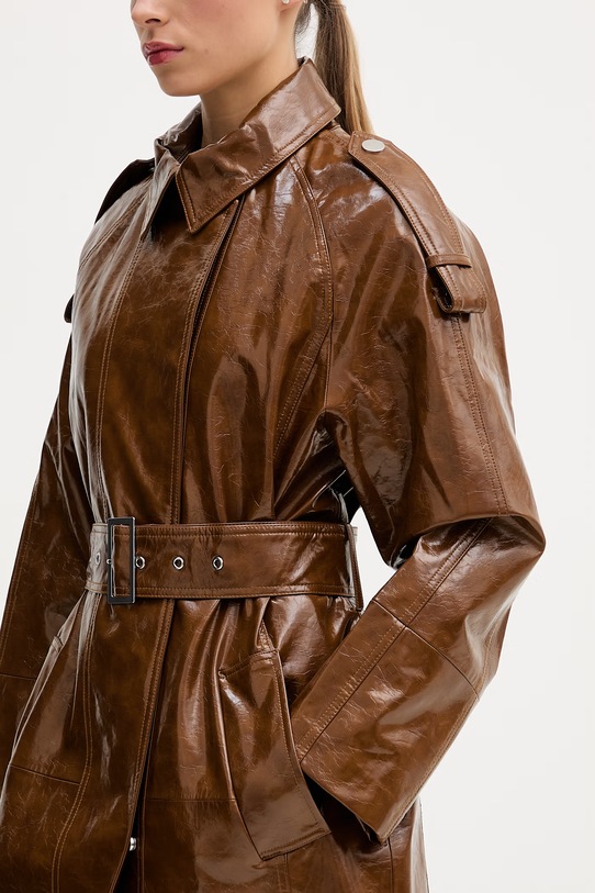 Sisley Trencz damski z wiskozy 2UZALN06W brązowy