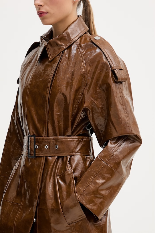 Sisley Trencz damski z wiskozy 2UZALN06W brązowy